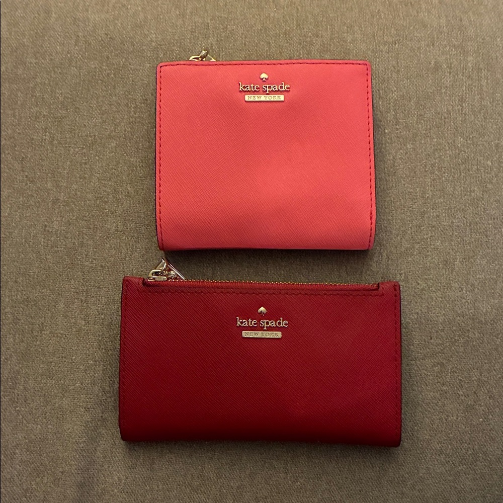 kate spade Red and Pink Leather Wallets